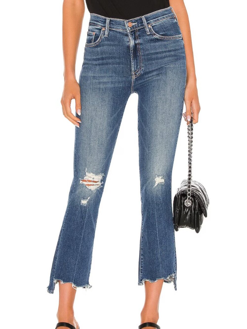 MOTHER The Insider Crop Step Chew in Dancing on Coals size 25